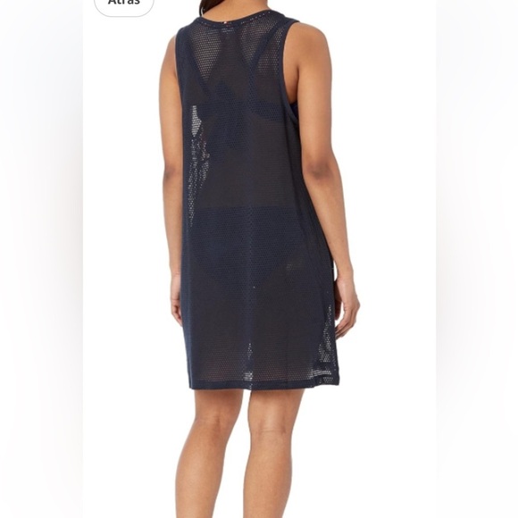 Tommy Hilfiger Mesh Swim Dress Cover Up Color Block Navy Blue Red White NWT - Picture 2 of 6